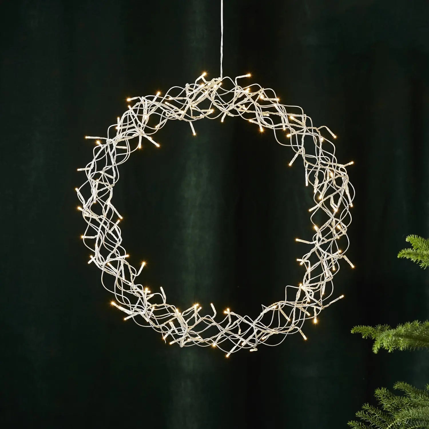 B-Ware Star Trading Led Lichtkranz Curly Fensterlicht Lampe Licht Warm Weiß 50cm Silber - 7391482059826