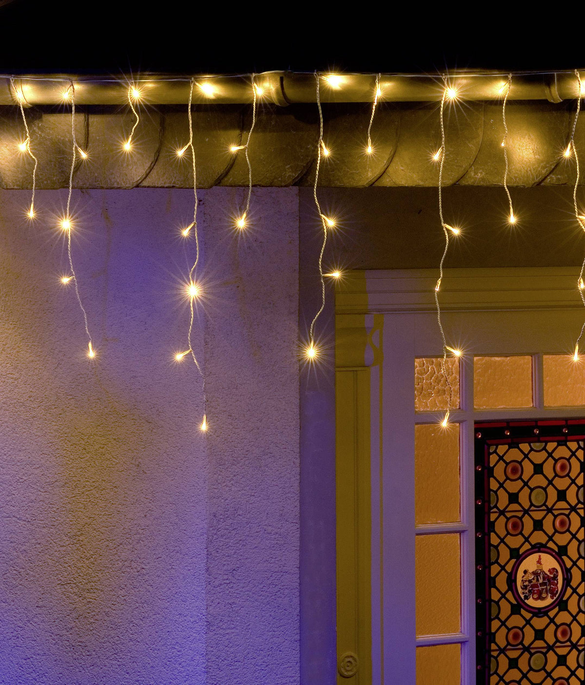 Konstsmide Lichtervorhang-Eisregen EEK A Außen 24 V 336 LED Warm-Weiß IP44 Licht - 7318307731026