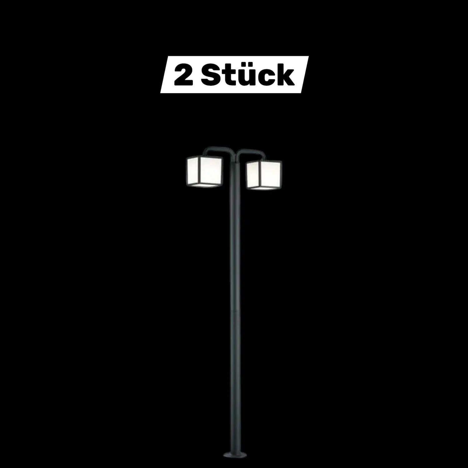 B-Ware Trio Lighting Led Mastleuchte Cubango Mit 2 Würfel Schirmen Laterne 2 Stück - 4017807282405