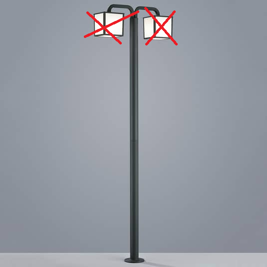 Trio Lighting Led Mastleuchte Cubango 2 Würfel Schirmen Laterne Siehe Text/Foto B-Ware - 4017807282405