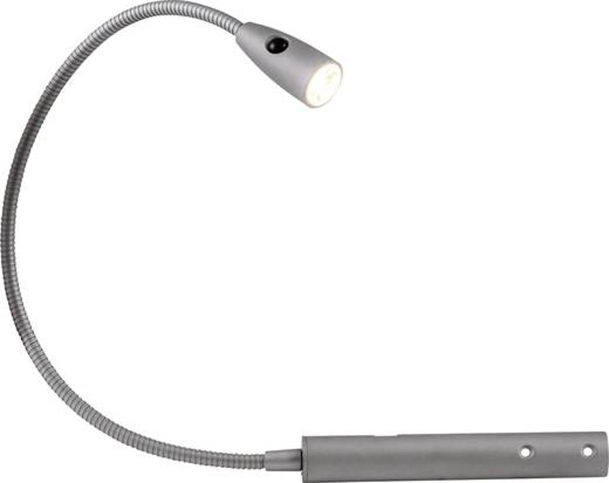 B-Ware Berta Nachttischlampe Tischleuchte Led Lampe Warmweiß Flexarm Schalter Silber