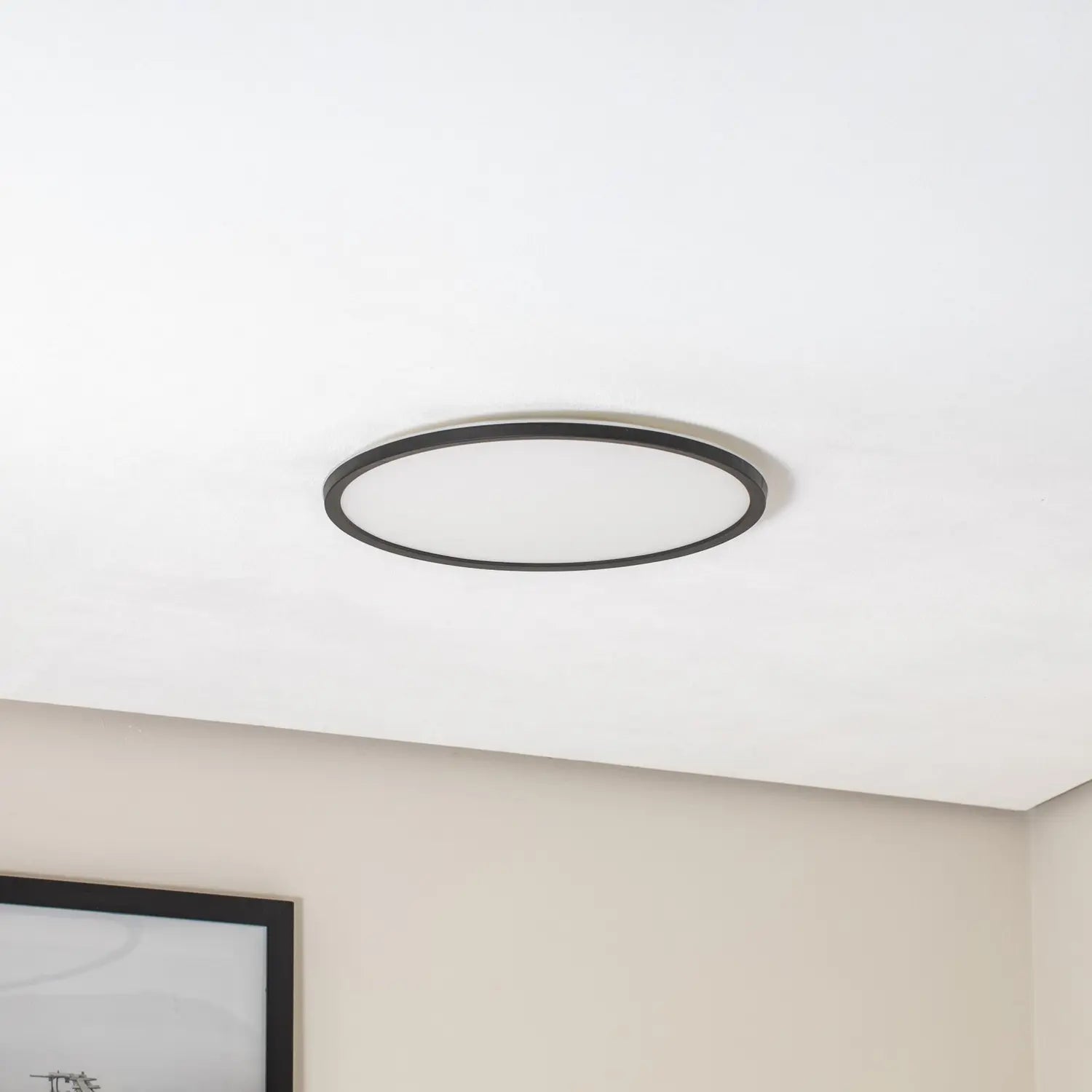 B-Ware Aqua Led Panel Deckenleuchte Lampe Schwarz Metall Kunststoff Dimmbar Cct 40 Cm
