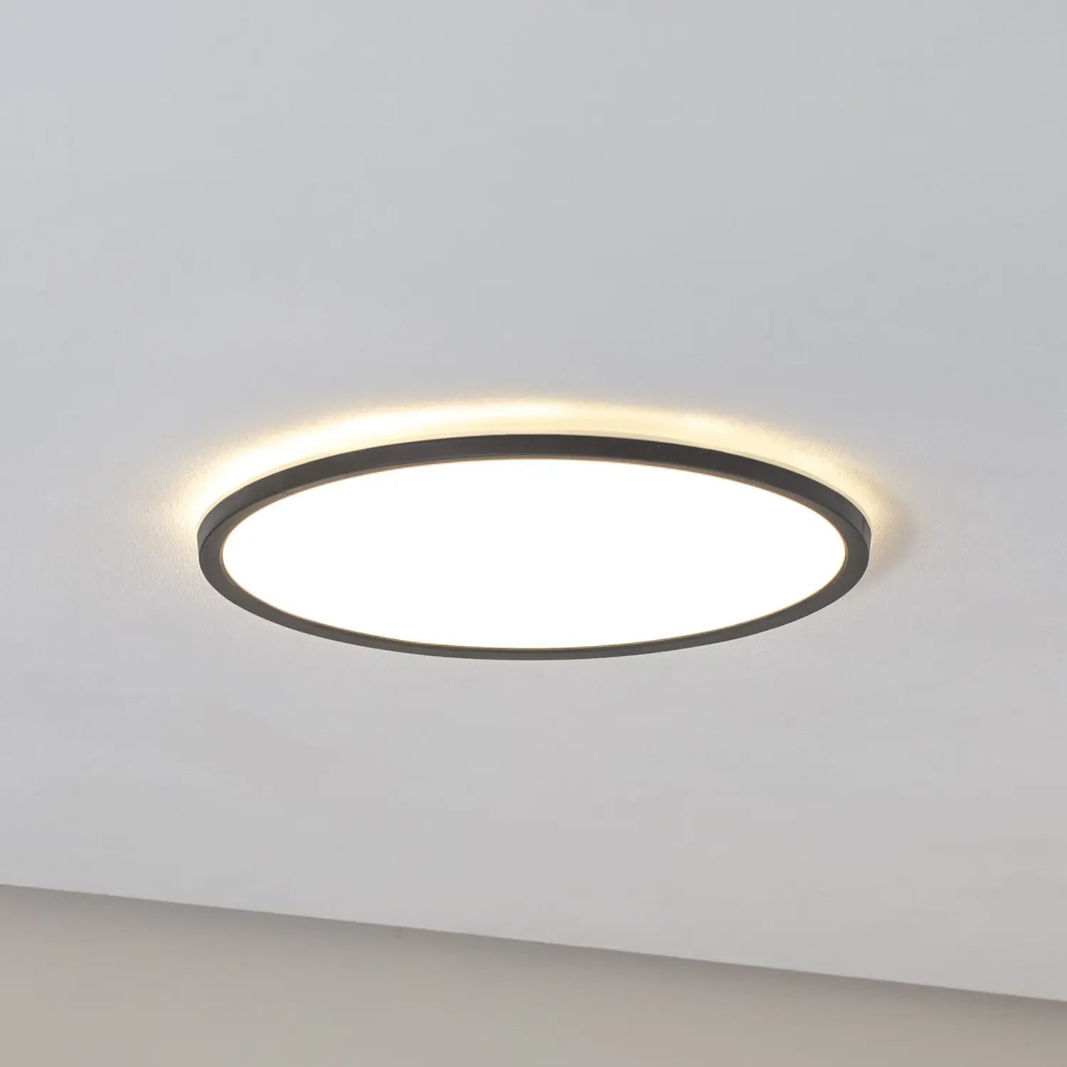 B-Ware Led Panel Aqua Deckenleuchte Lampe ø 40 Cm Schwarz Metall Kunststoff Cct Dim - 5901780569037