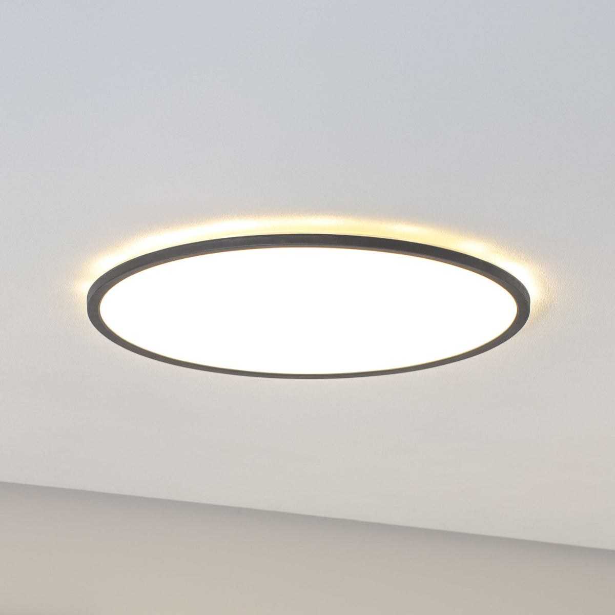 TK Lighting LED-Panel Deckenleuchte Panel Aqua LED rund schwarz Metall  718 - 5901780569051
