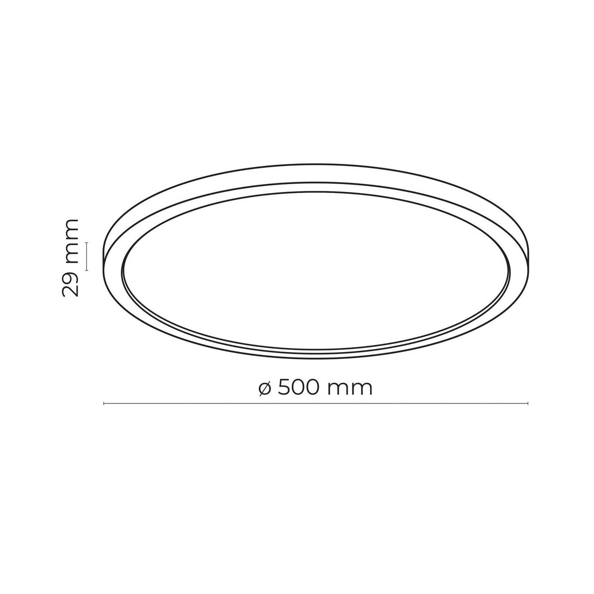 TK Lighting LED-Panel Deckenleuchte Panel Aqua LED rund schwarz Metall  718 - 5901780569051