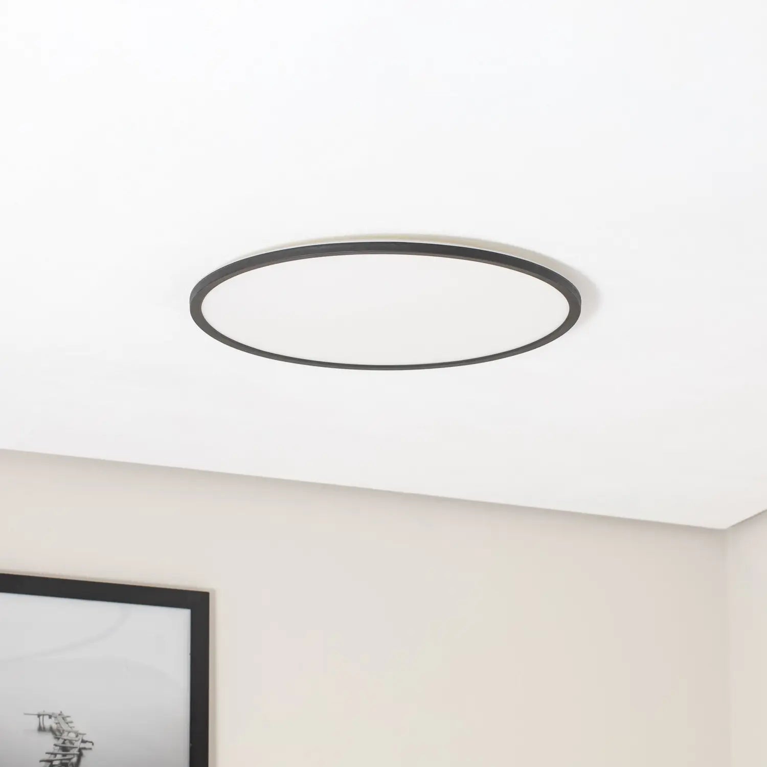 B-Ware Tk Lighting Led Panel Deckenleuchte Panel Aqua Led Rund Schwarz Metall   - 5901780569051