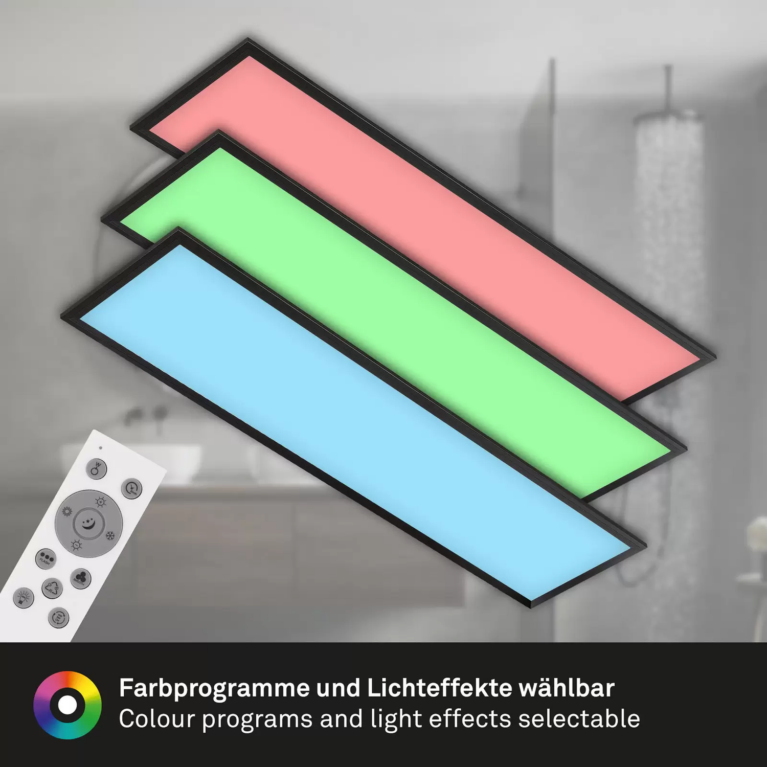 B-Ware Marke Led Panel Flächenleuchte Lichtpanel Dimmbar Rgb Cct Schwarz Kunststoff Met - 4002707422013