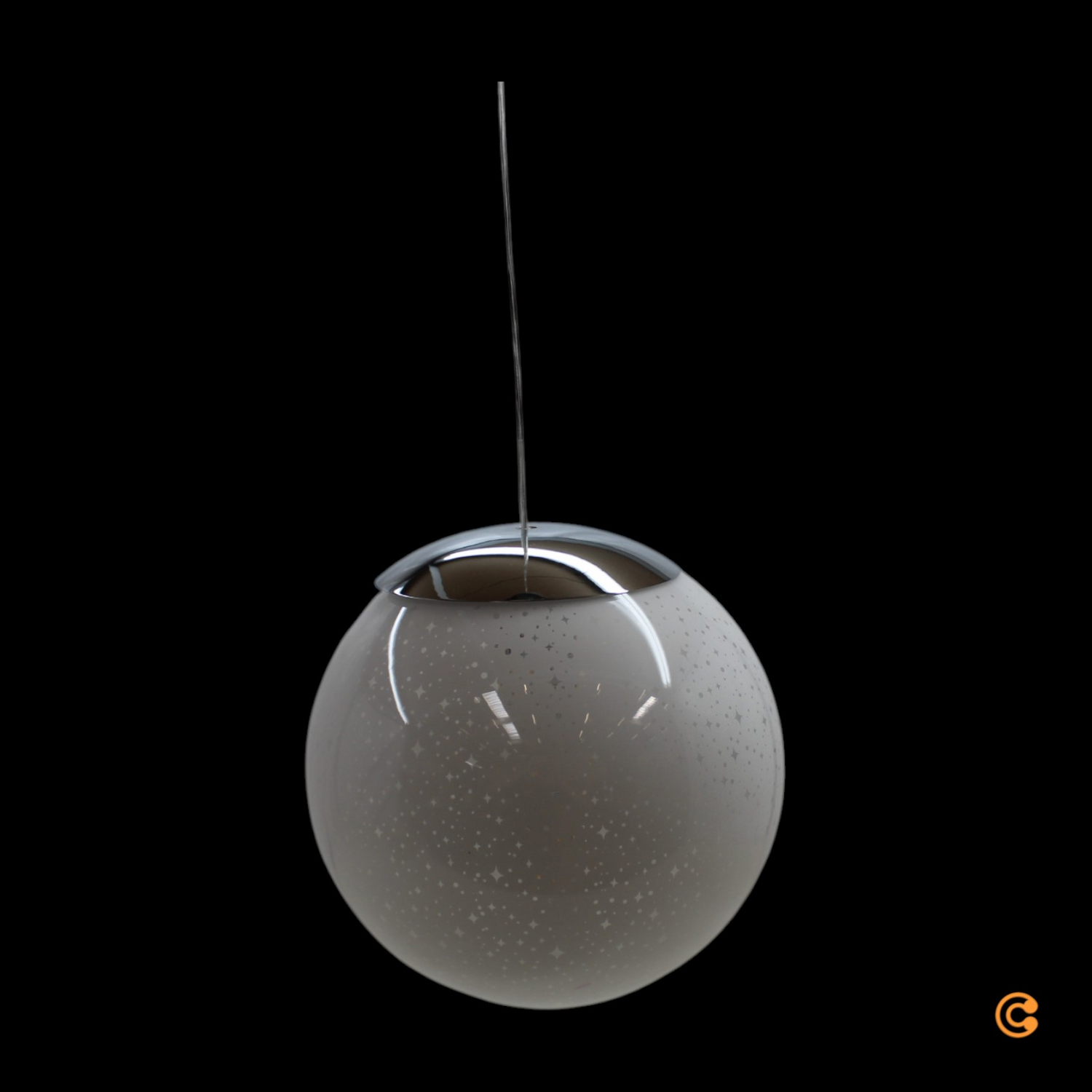 Paul Neuhaus Led Pendellampe Hängelampe Sternenhimmel Glasschirm Chrom Weiß 25cm B-Ware - 4012248376201