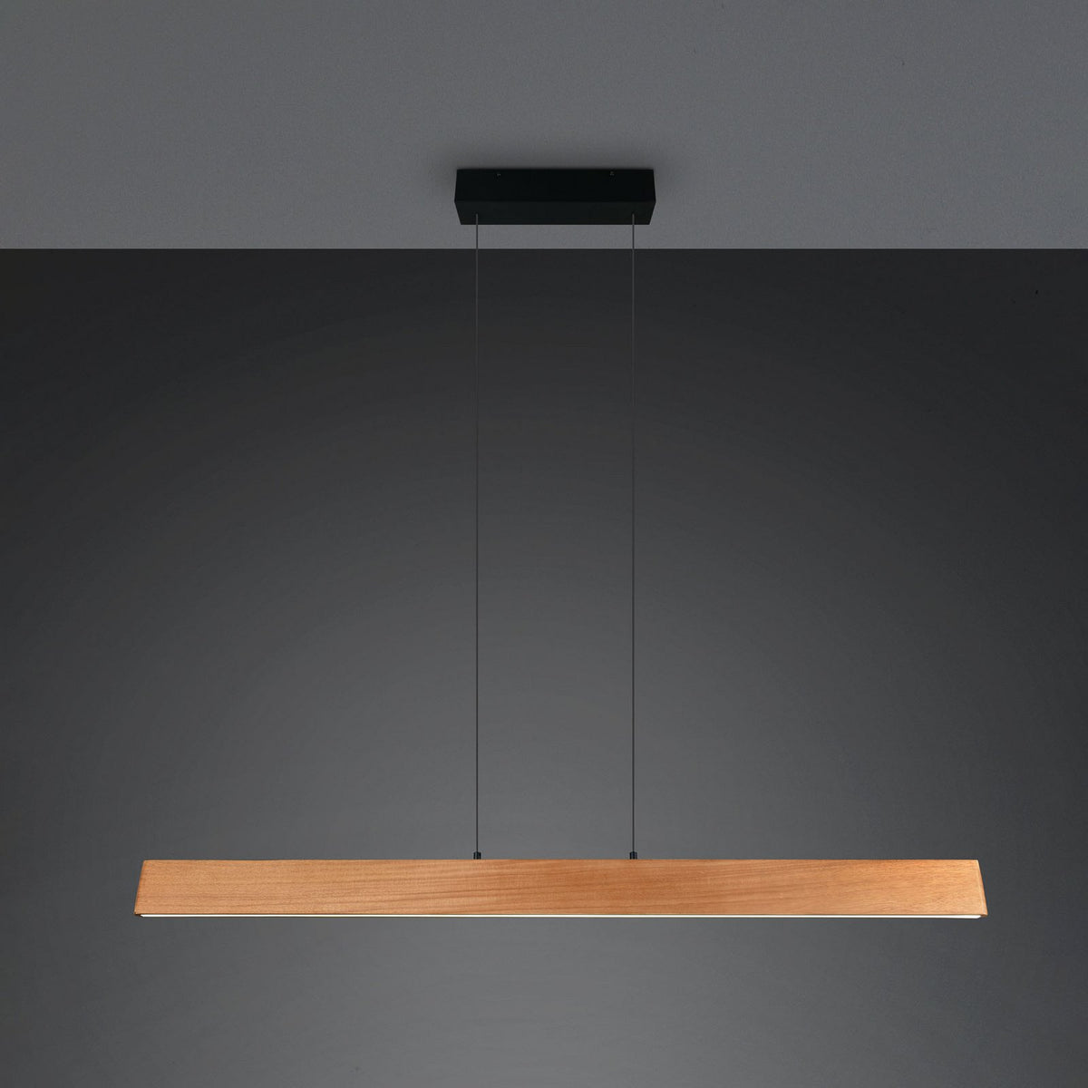 Trio Lighting LED-Pendelleuchte Hängelampe Edgewood Holz dimmbar L150cm - 4017807662252