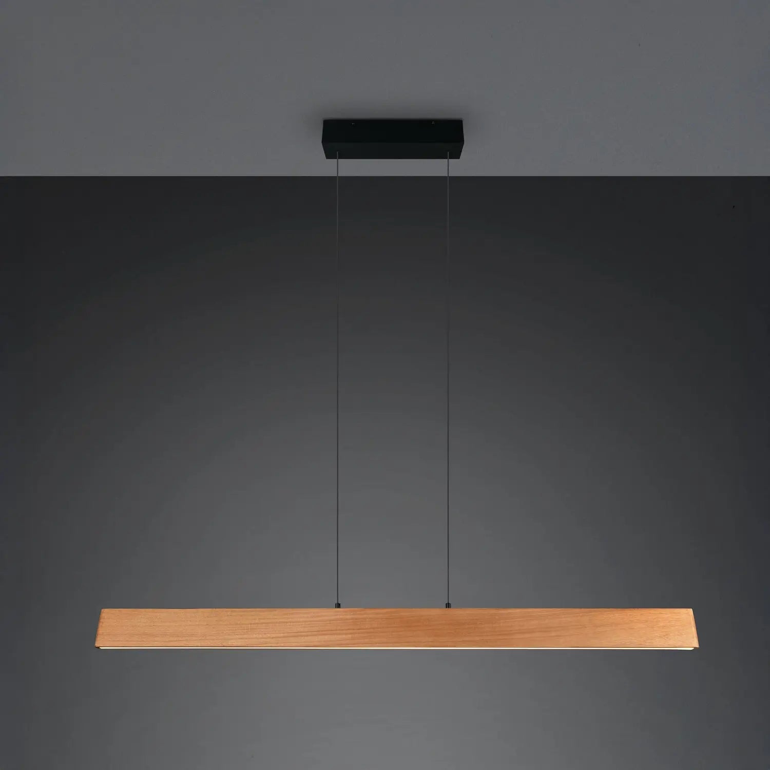 B-Ware Trio Lighting Led Pendelleuchte Hängelampe Edgewood Holz Dimmbar L150cm544 - 4017807662252