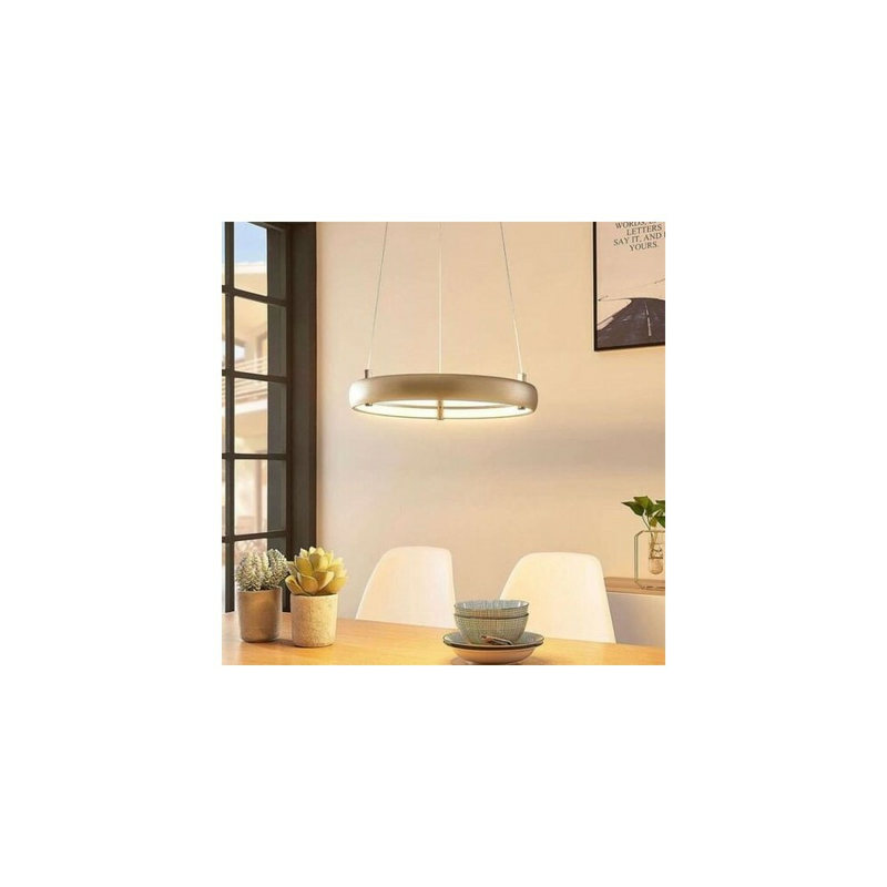 B-Ware Led Pendelleuchte Risto Pendelleuchte Hängeleuchte Lampe Leuchte Nickel Ringförm - 4251096547221