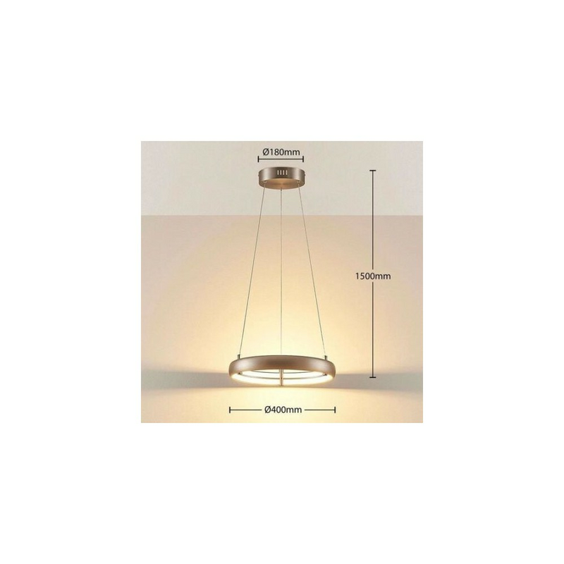 B-Ware Led Pendelleuchte Risto Pendelleuchte Hängeleuchte Lampe Leuchte Nickel Ringförm - 4251096547221