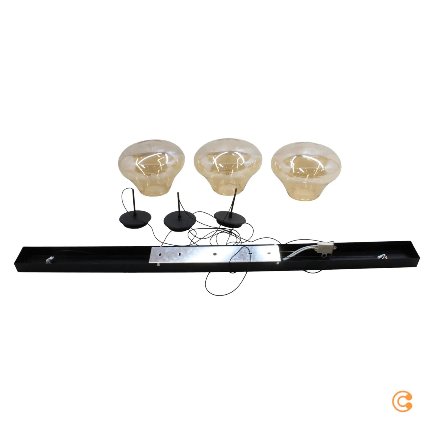 B-Ware Fabas Luce Pendelleuchte Hängeleuchte Deva Led Amber Glas Metall Dimmbar 115 Cm - 8019282546641