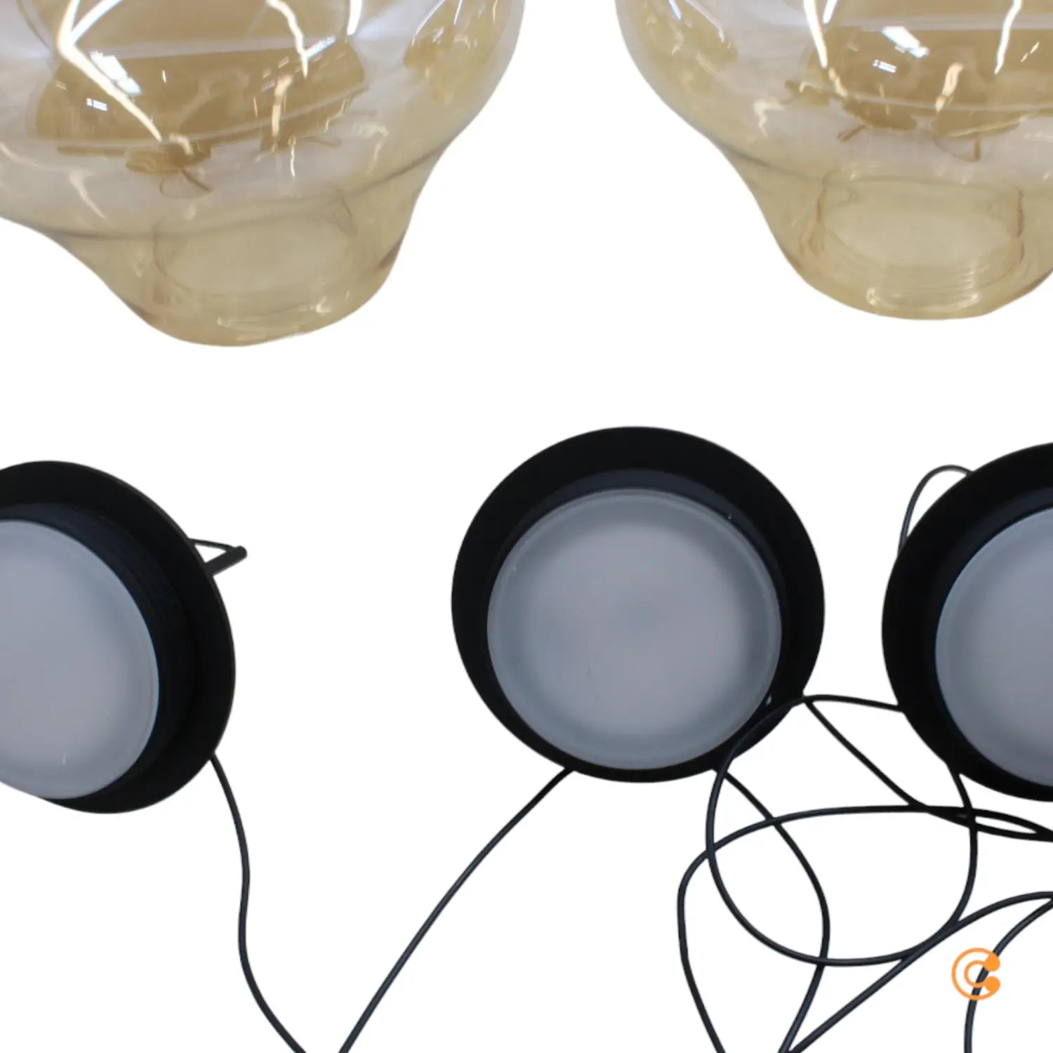 B-Ware Fabas Luce Pendelleuchte Hängeleuchte Deva Led Amber Glas Metall Dimmbar 115 Cm - 8019282546641