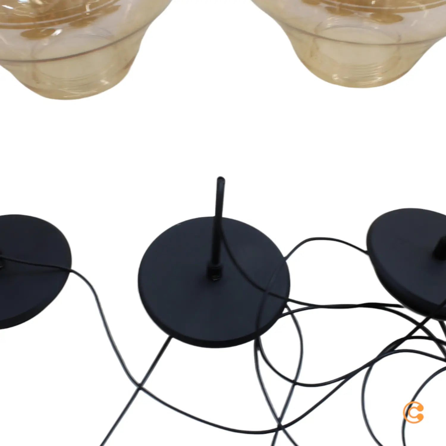 B-Ware Fabas Luce Pendelleuchte Hängeleuchte Deva Led Amber Glas Metall Dimmbar 115 Cm - 8019282546641
