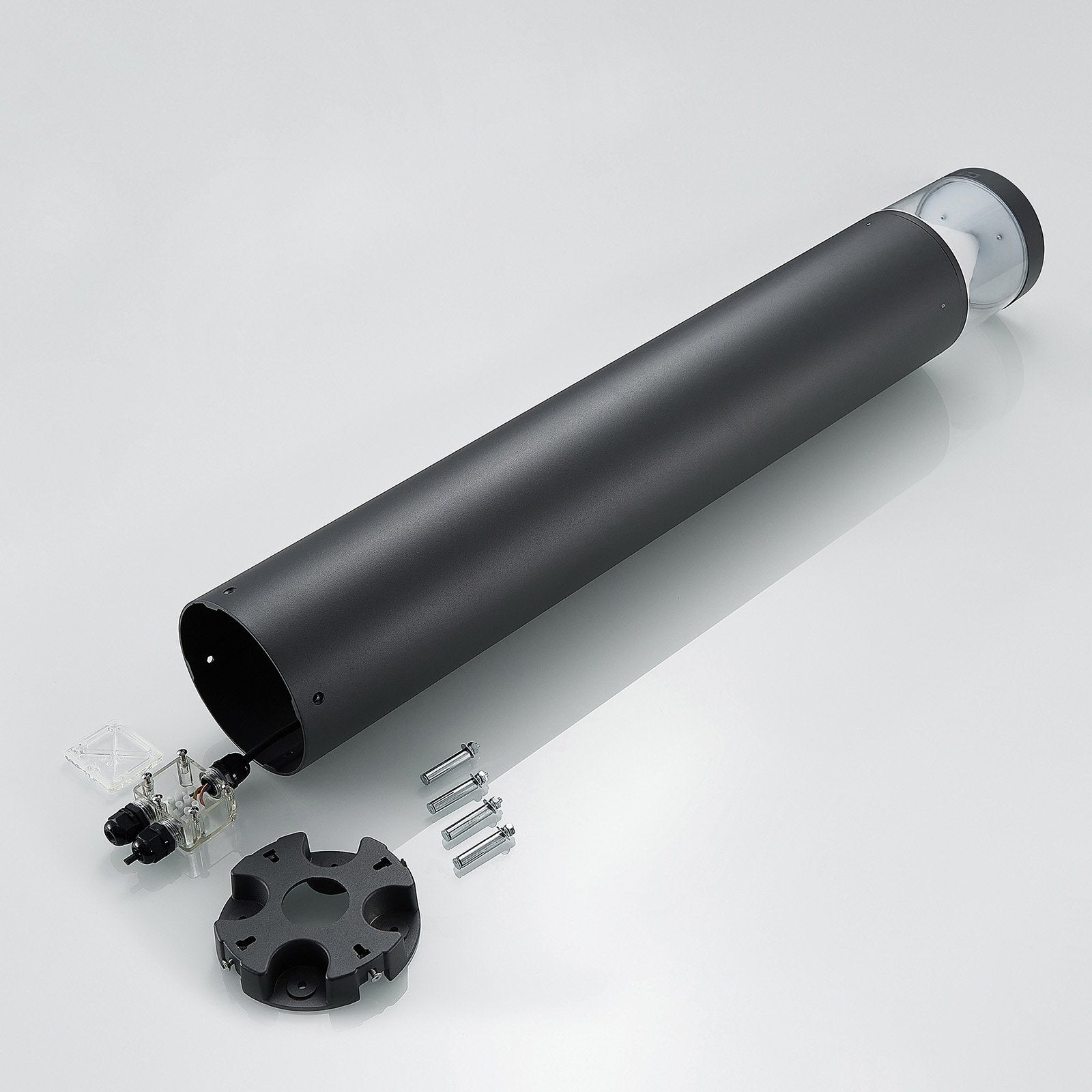 Lucande Pollerleuchte Pollerlampe LED Wegelampe Darja dunkelgrau Aluminium144 - 4251096556162