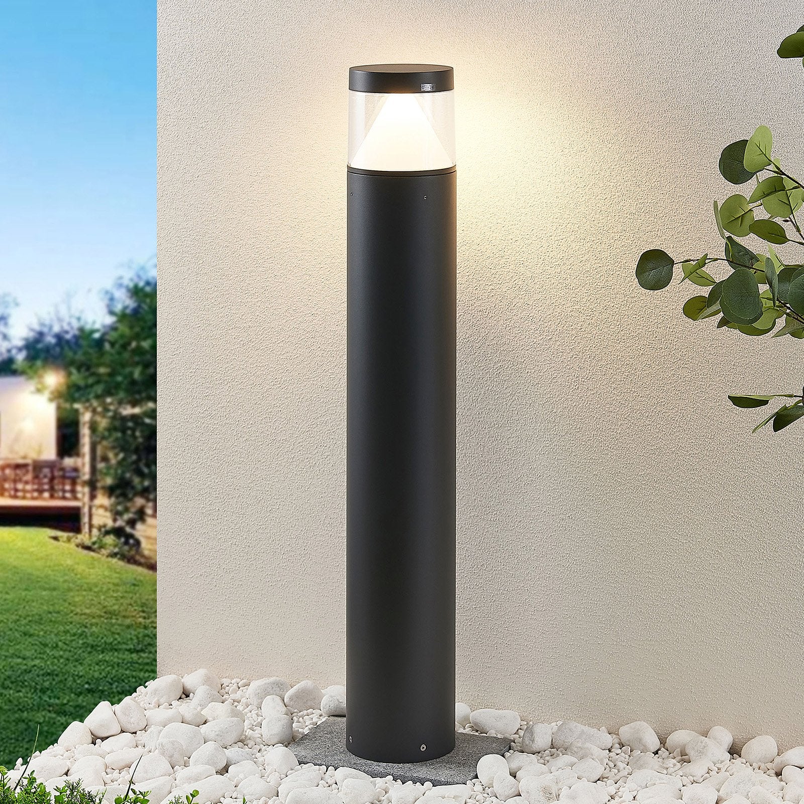 Lucande Pollerleuchte Pollerlampe LED Wegelampe Darja dunkelgrau Aluminium144 - 4251096556162