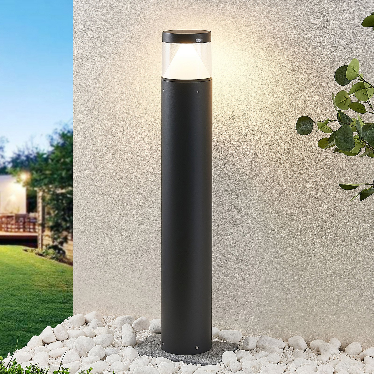 Lucande Led Pollerleuchte Darja Wegelampe Lampe Leuchte Dunkelgrau Alu 100cm 18 W B-Ware - 4251096556162