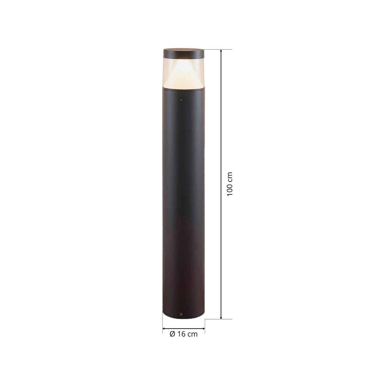 Lucande Pollerleuchte Pollerlampe LED Wegelampe Darja dunkelgrau Aluminium144 - 4251096556162