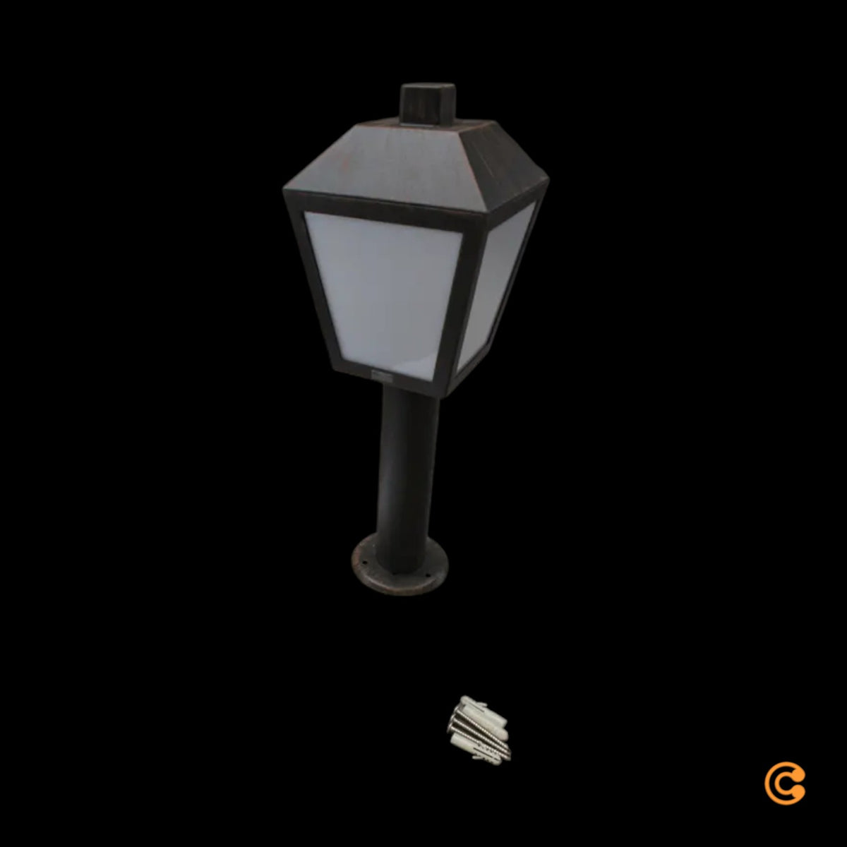 Bendix Sockelleuchte Außenleuchte Laterne LED Gartenlampe Schwarz Kupfer Antik - 4251096553031