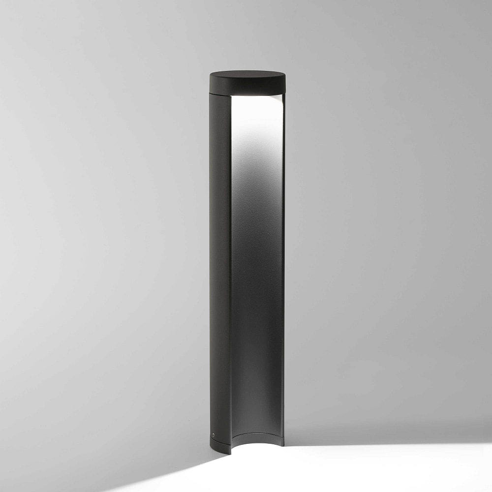FARO BARCELONA Pollerleuchte Bodenleuchte LED Chandra H45cm grau Aluminium - 8421776082786