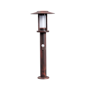 B-Ware Lindby Led Sockelleuchte Pavlos Wegeleuchte Gartenlampe In Rost Bewegungsmelder
