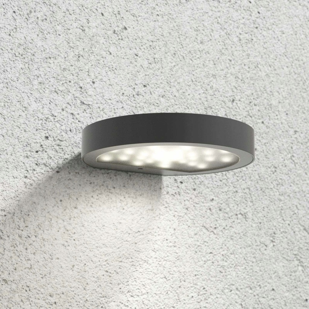 B-Ware Lampenwelt Led Solar Außen Wandleuchte Linja Dunkelgrau Außenwandleuchte Außenlam - 4251096558609