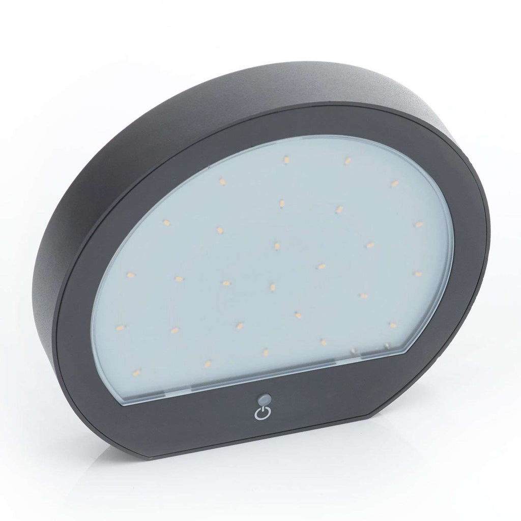 Lampenwelt LED-Solar-AußenWandleuchte Linja dunkelgrau Außenwandleuchte Außenlam - 4251096558609