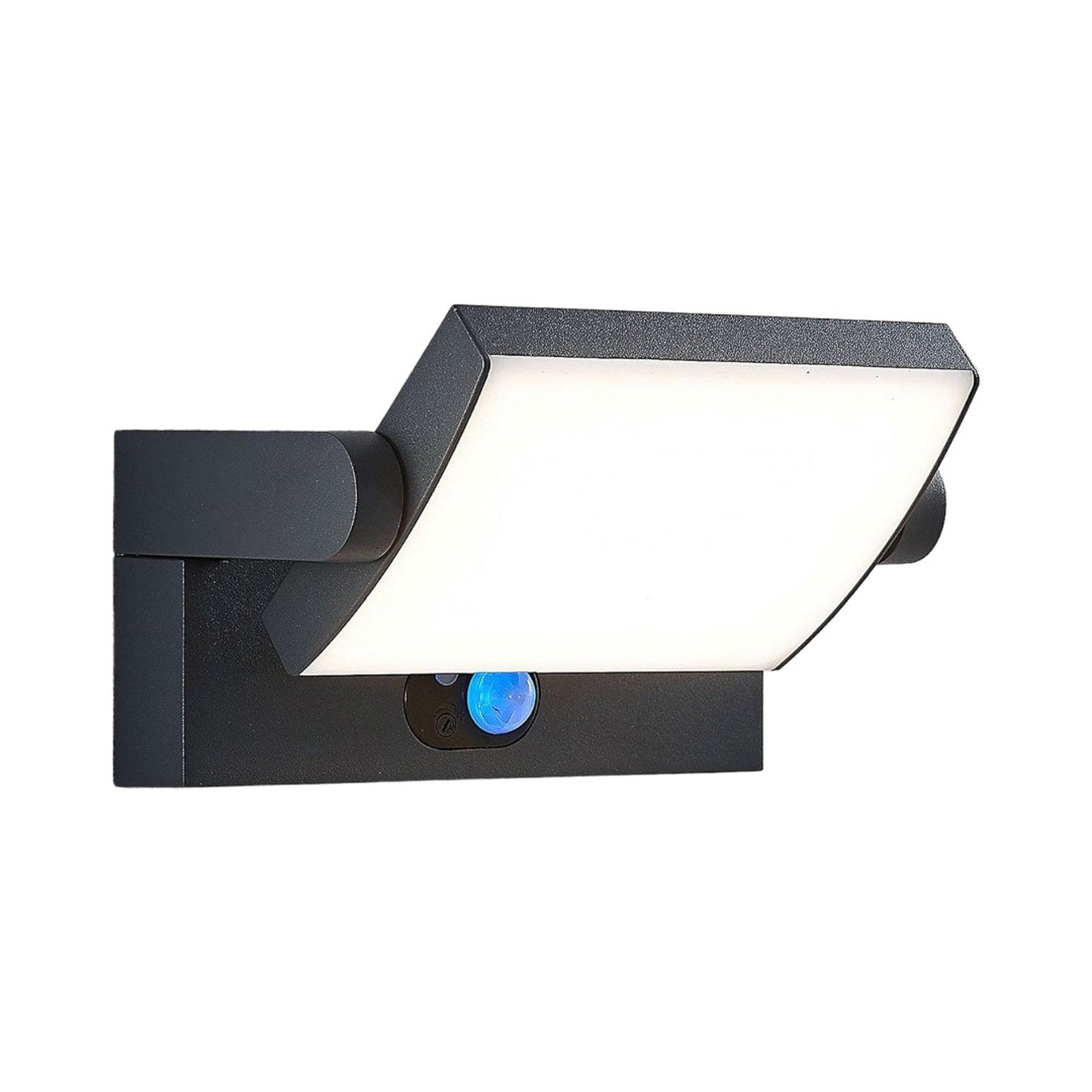 Lindby Außenlampe Außenwandleuchte LED Solarleuchte Sherin Sensor dunkelgrau - 4251096554519