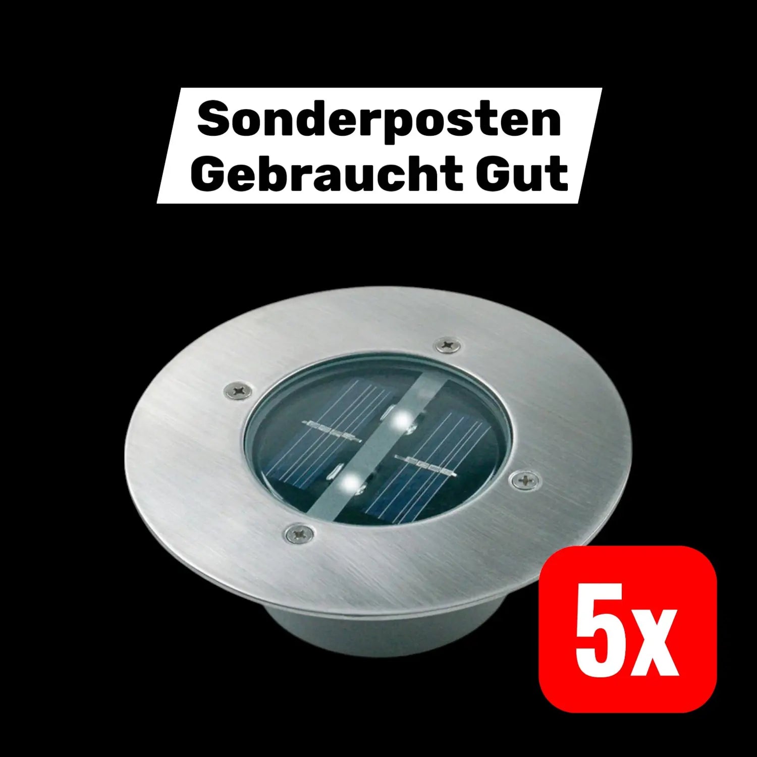 B-Ware Smartwares Solar Led Bodeneinbaustrahler Lugo Edelstahl 5 Stück - 8711387093746
