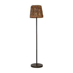 B-Ware STAR TRADING LED Stehlampe Solar Lampe Cesta braun schwarz Metall Kunststoff
