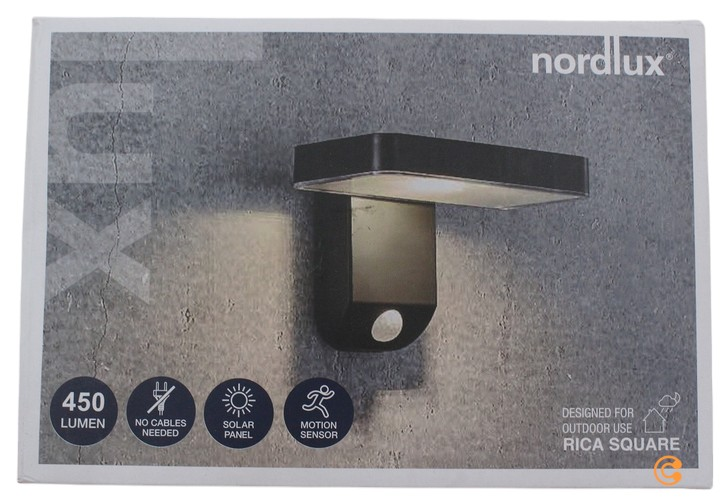 Nordlux Rica Square Solar Außenwandleuchte Terrassenleuchte 5 W Warmweiß Schwarz B-Ware - 5704924004797