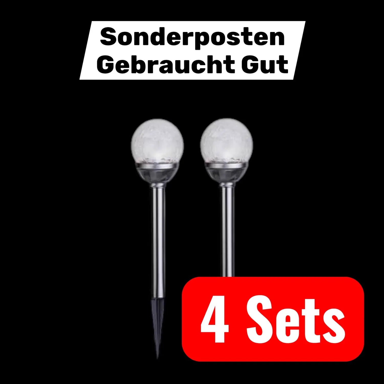 B-Ware Star Trading Led Solarstäbe Gartenbeleuchtung Wegbeleuchtung Mit Kugeln 4 Sets - 7391482477378