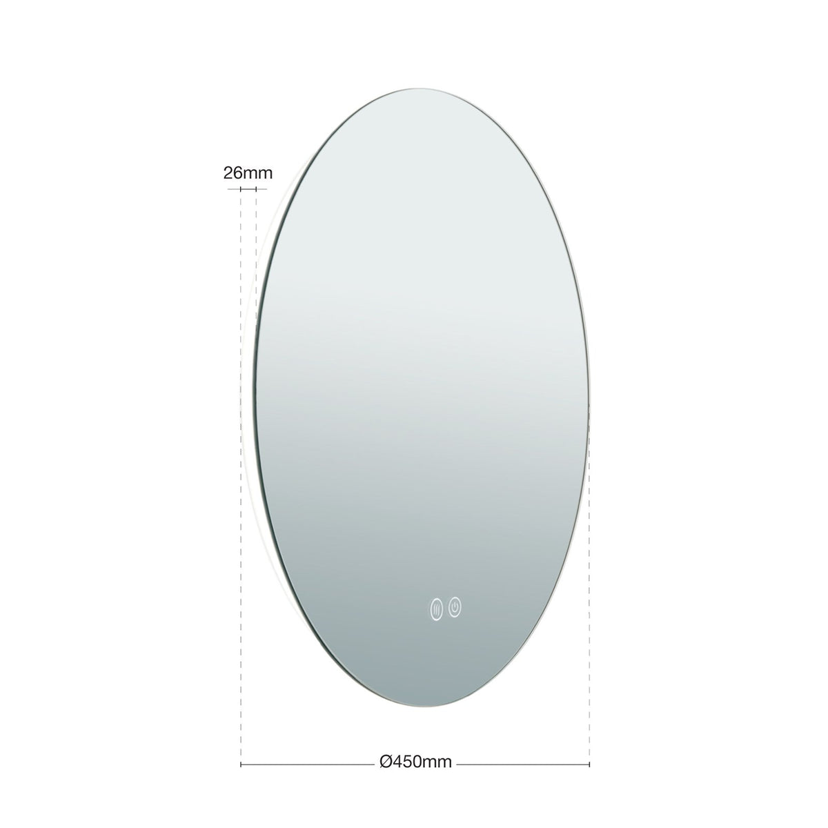 Focus LED-Spiegel Wandspiegel Hängespiegel CCT Antibeschlag Touchdimmer - 9003090277483
