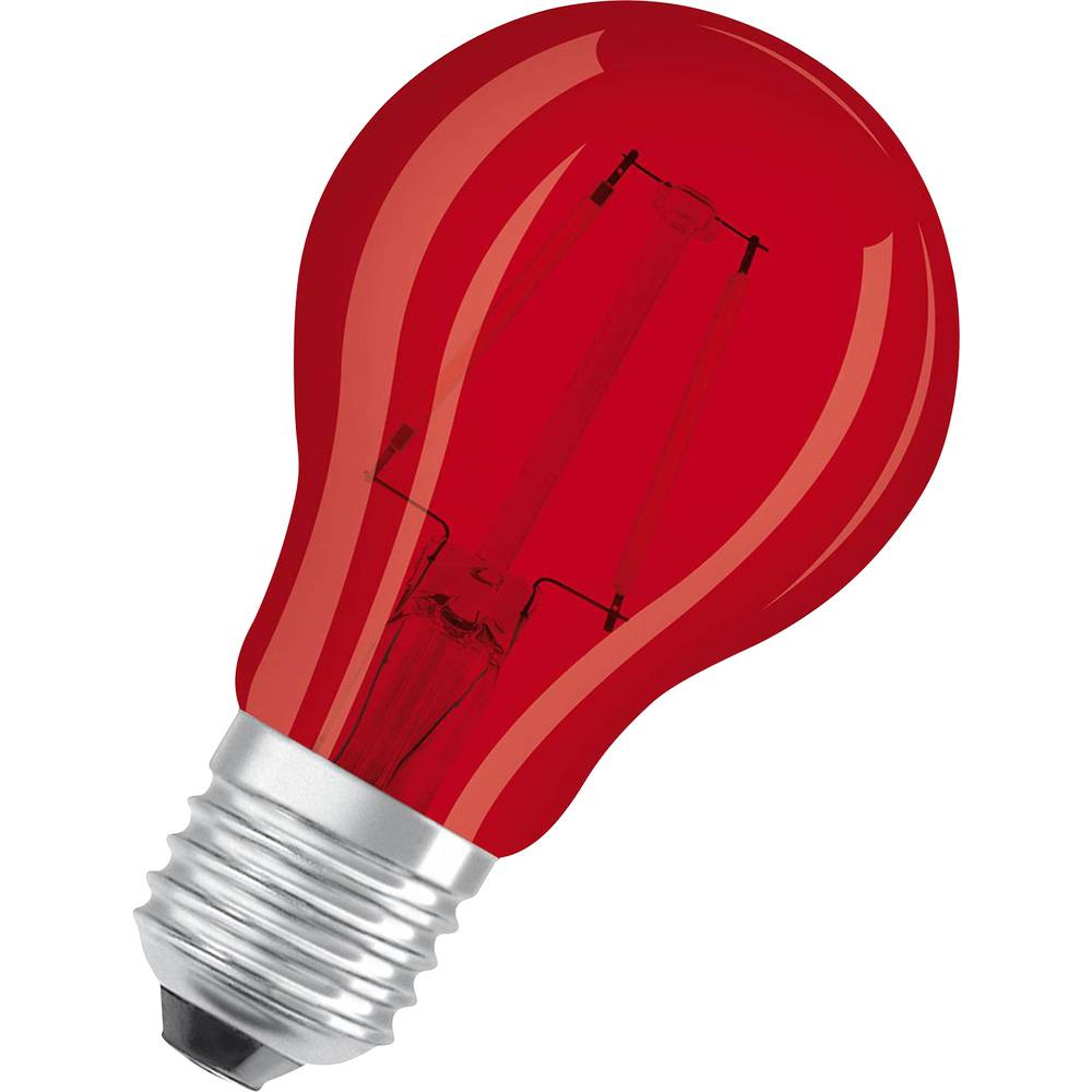 OSRAM LED Lampe Glühbirne E27 Rot Klar Classic A60 2,5W 230V Licht 9 STÜCK - 4058075433946