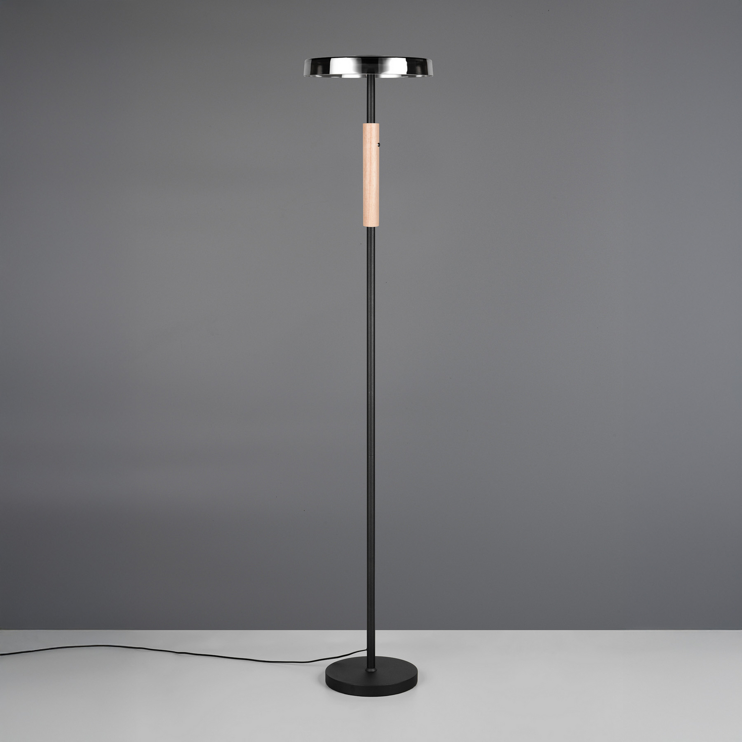 B-Ware Led Stehlampe Celeste Stehleuchte Lampe Chrom Holz 160 Cm Glas Metall Touchdim - 4017807616910