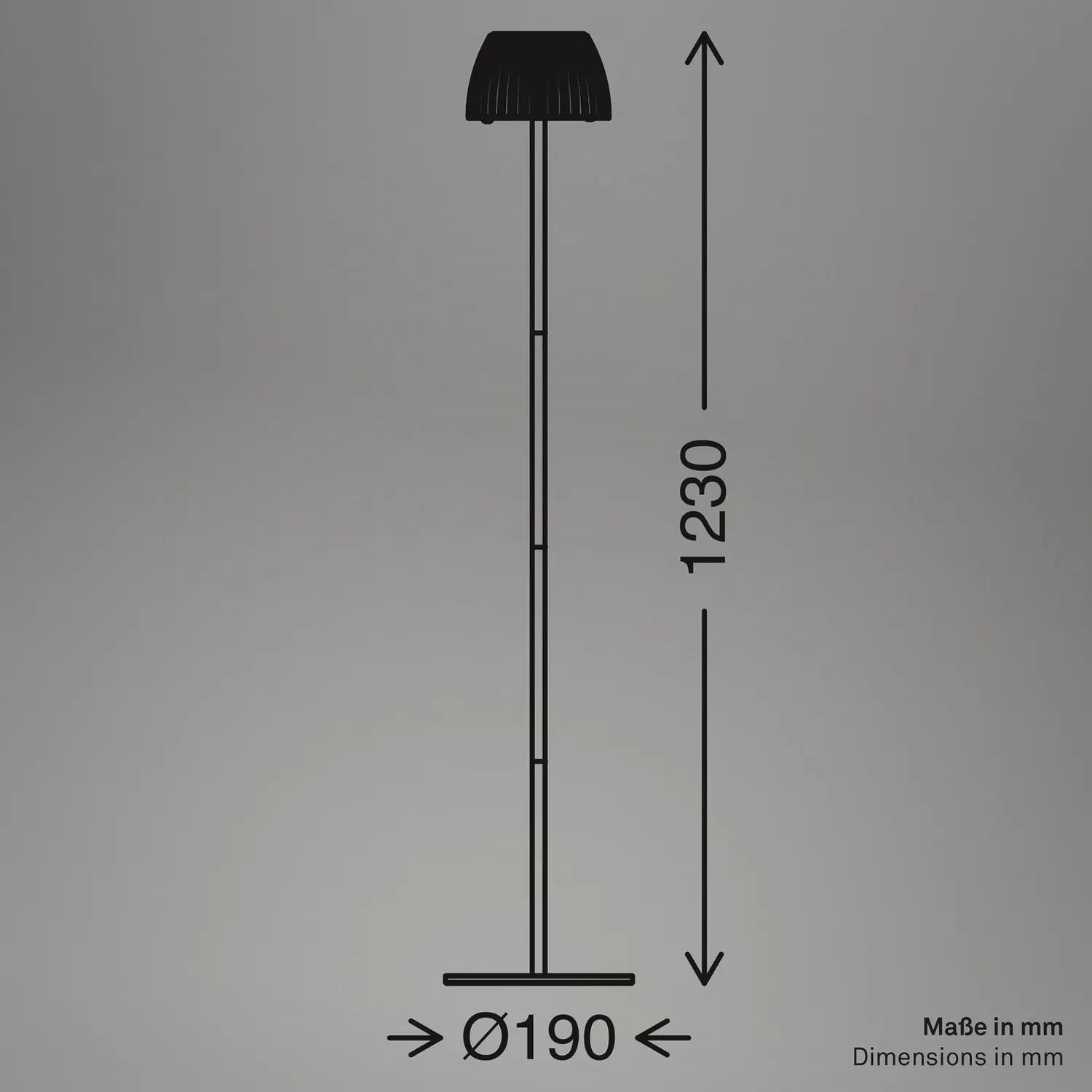 B-Ware Briloner Led Stehlampe Loca, Anthrazit, Höhe 123 Cm Kunststoff/Metall - 4002707485698