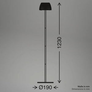 B-Ware Briloner Led Stehlampe Loca, Anthrazit, Höhe 123 Cm Kunststoff/Metall