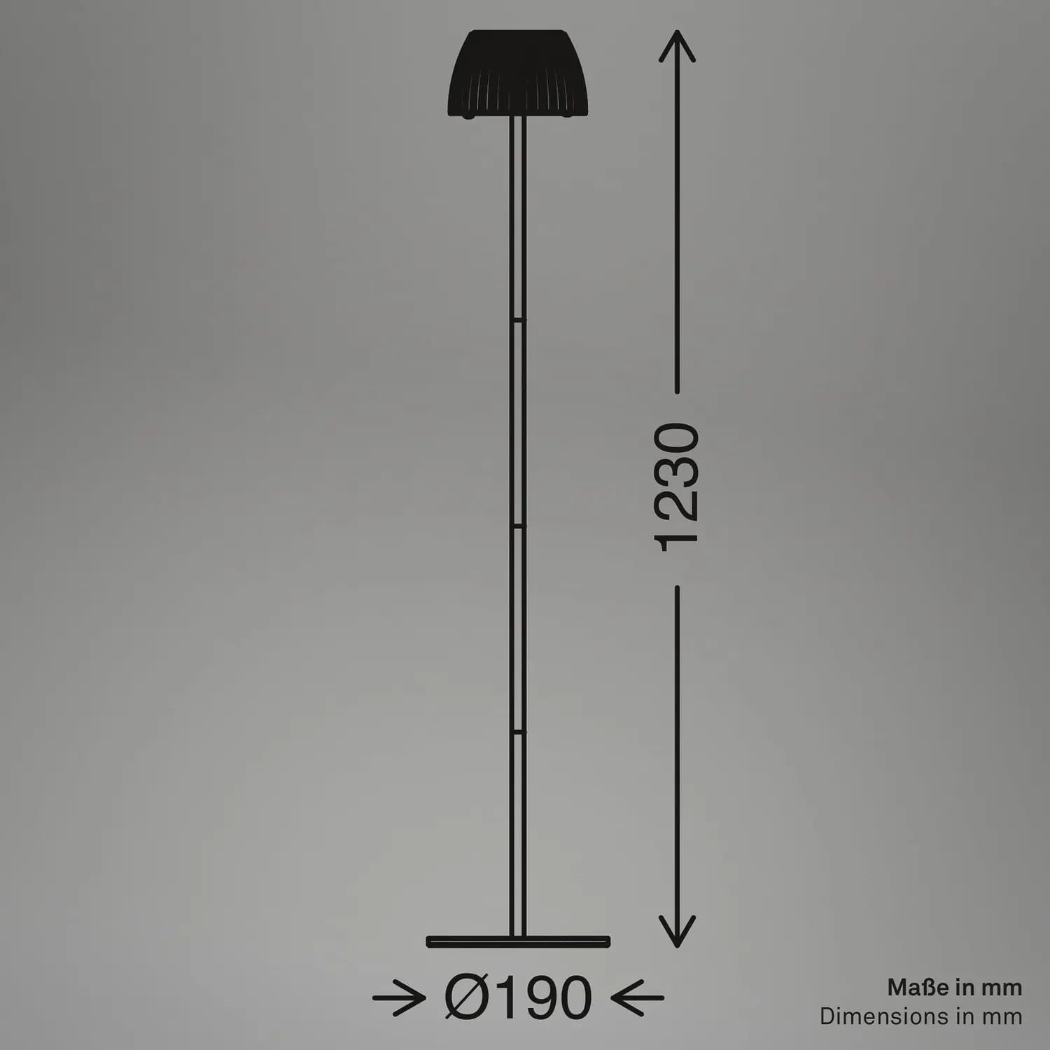 B-Ware Briloner Stehlampe Standlampe Led Braun Loca Kunststoff Metall Touchdimmer - 4002707485711