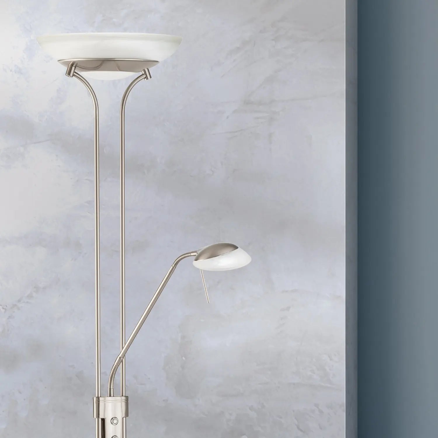 B-Ware Fischer Und Honsel Stehlampe Leselampe Led Pool Lesearm Cct Funktion Nickel M754