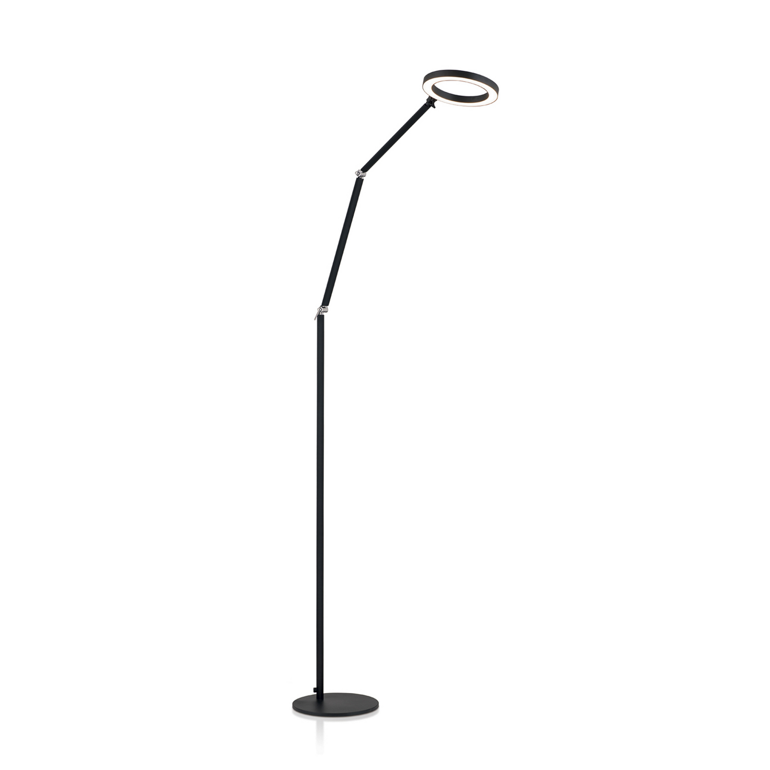 B-Ware Ringo Stehlampe Bodenlampe Led Schwarz Metall Dimmbar Verstellbar Lampenschal504 - 9003090277599