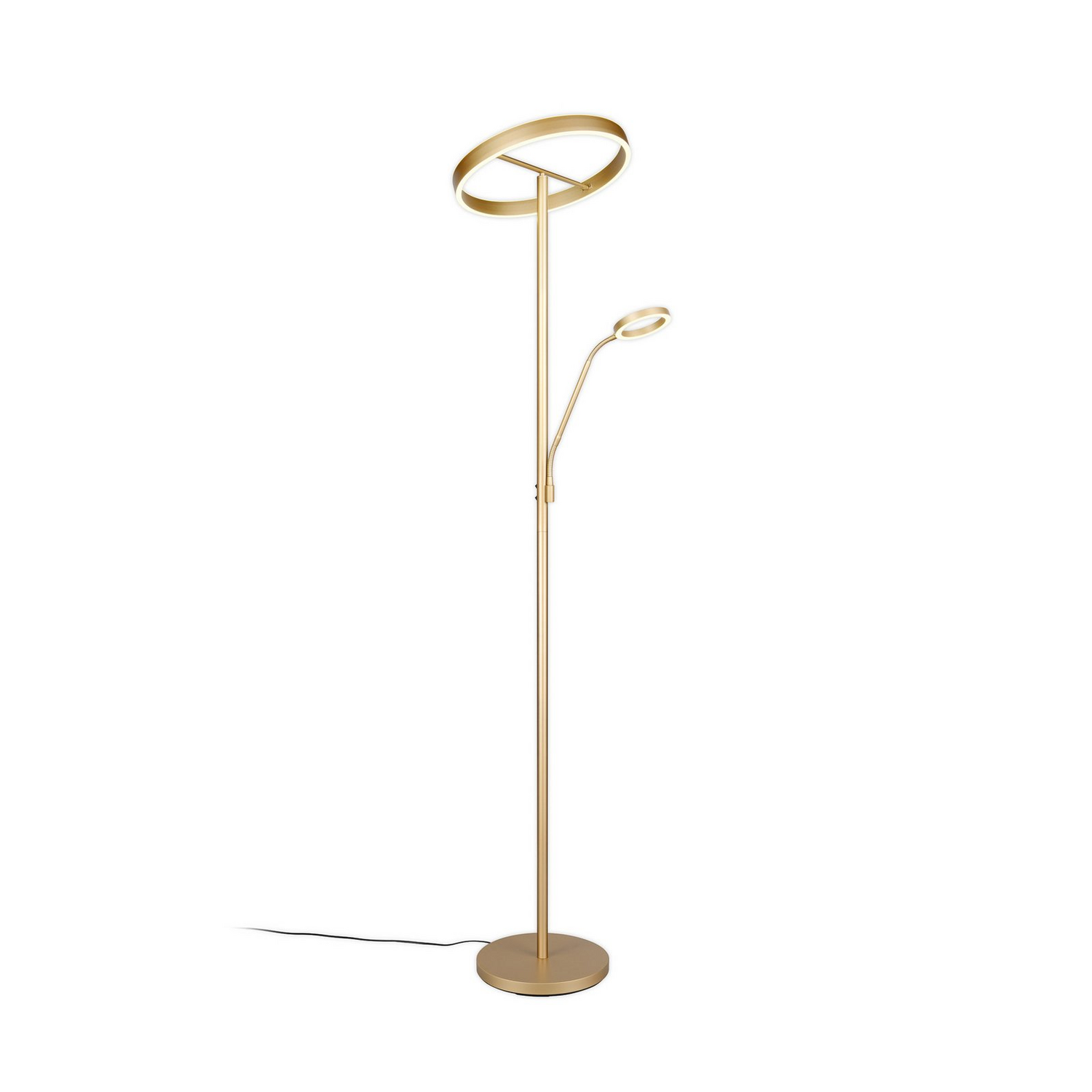 B-Ware Stehlampe Stehleuchte Led Leselicht Dimmer Cct Metall Gold Willis Lichtspender