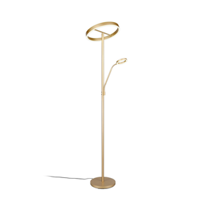 Lampadaire LED Willis de qualité B, doré, 180 cm de haut, métal, variateur CCT