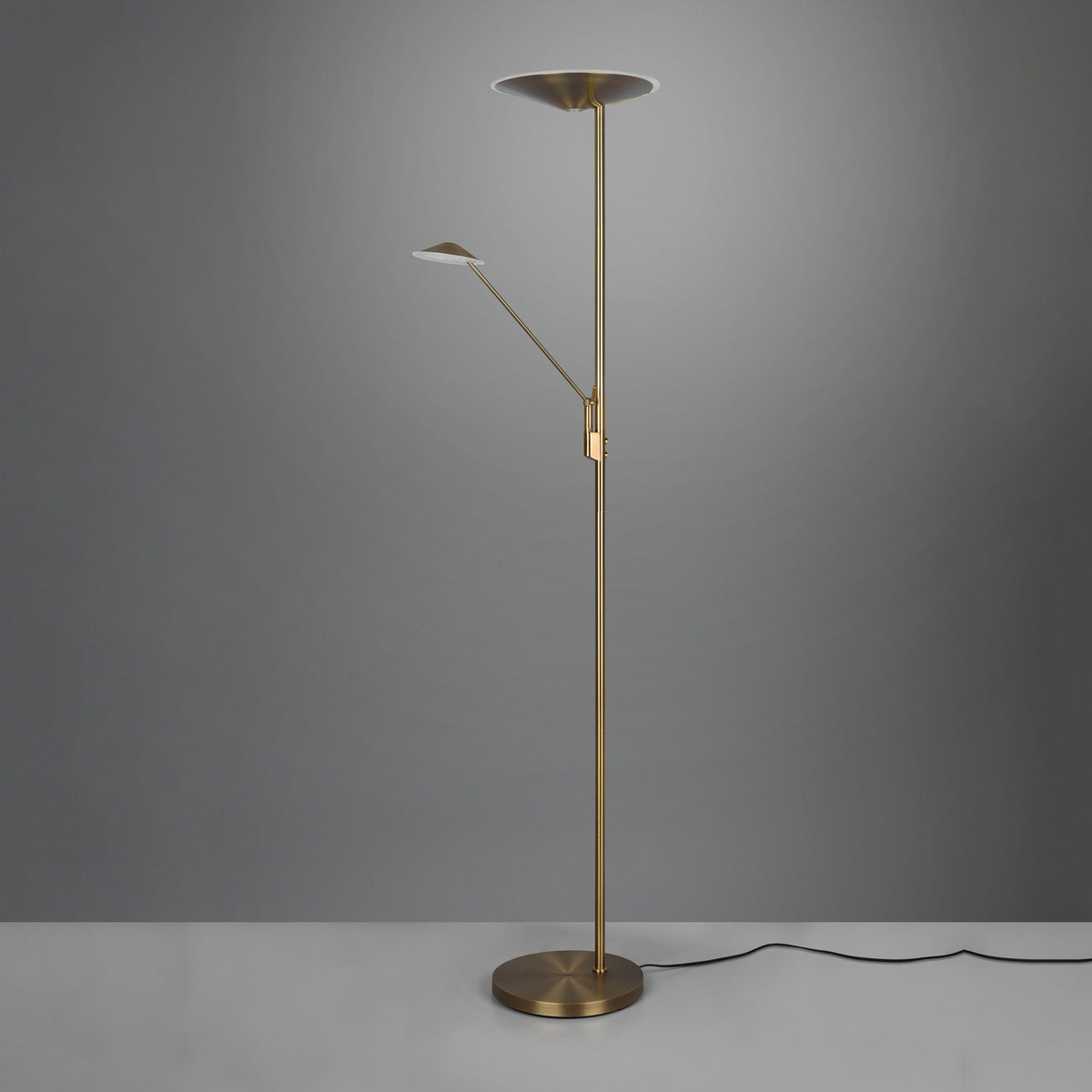 Trio Lighting Stehleuchte Leselampe LED Brantford altmessing Zusatzbeleuchtung - 4017807525243