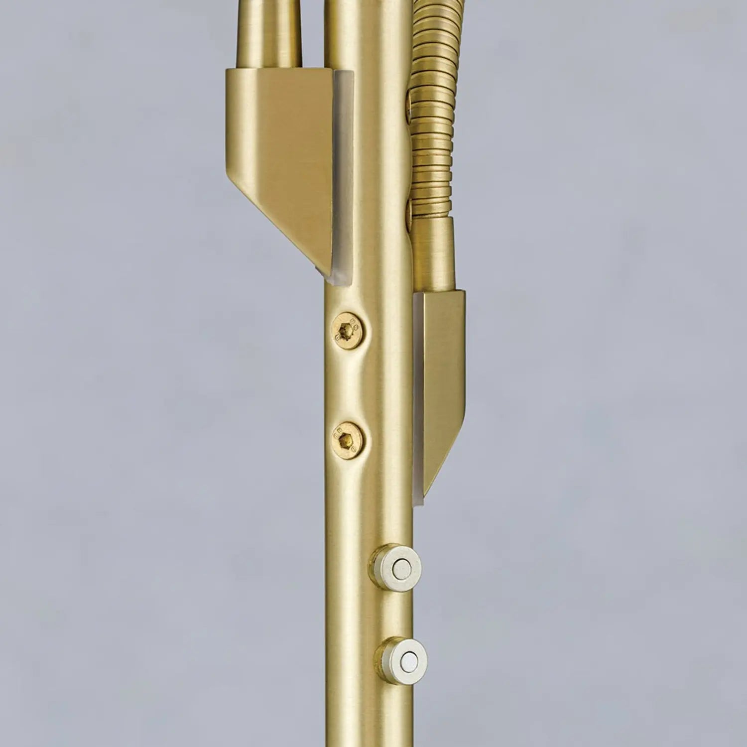 B-Ware Cobra Led Stehleuchte Standlampe Messing Matt Stahl Zweiflammig Dimmer Schalter - 9003090267408