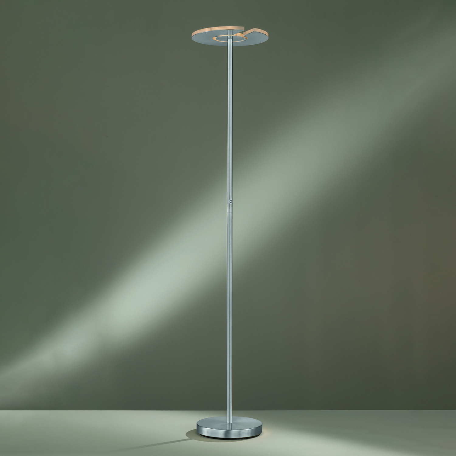 B-Ware Led Stehleuchte Dent Stehlampe Led Lampe Nickel Matt Chrom 180 Cm Cct 1 Flg - 4003694403207