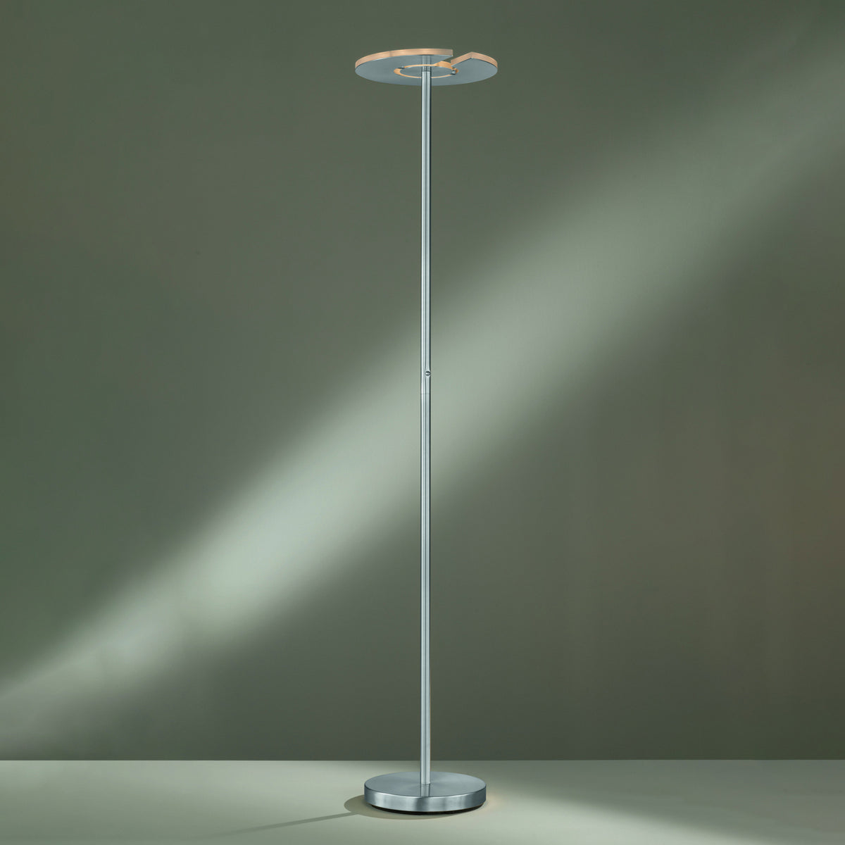 Stehleuchte Lampe LED Dent CCT Funktion Dimmer nickel matt chrom Beleuchtungs550 - 4003694403207