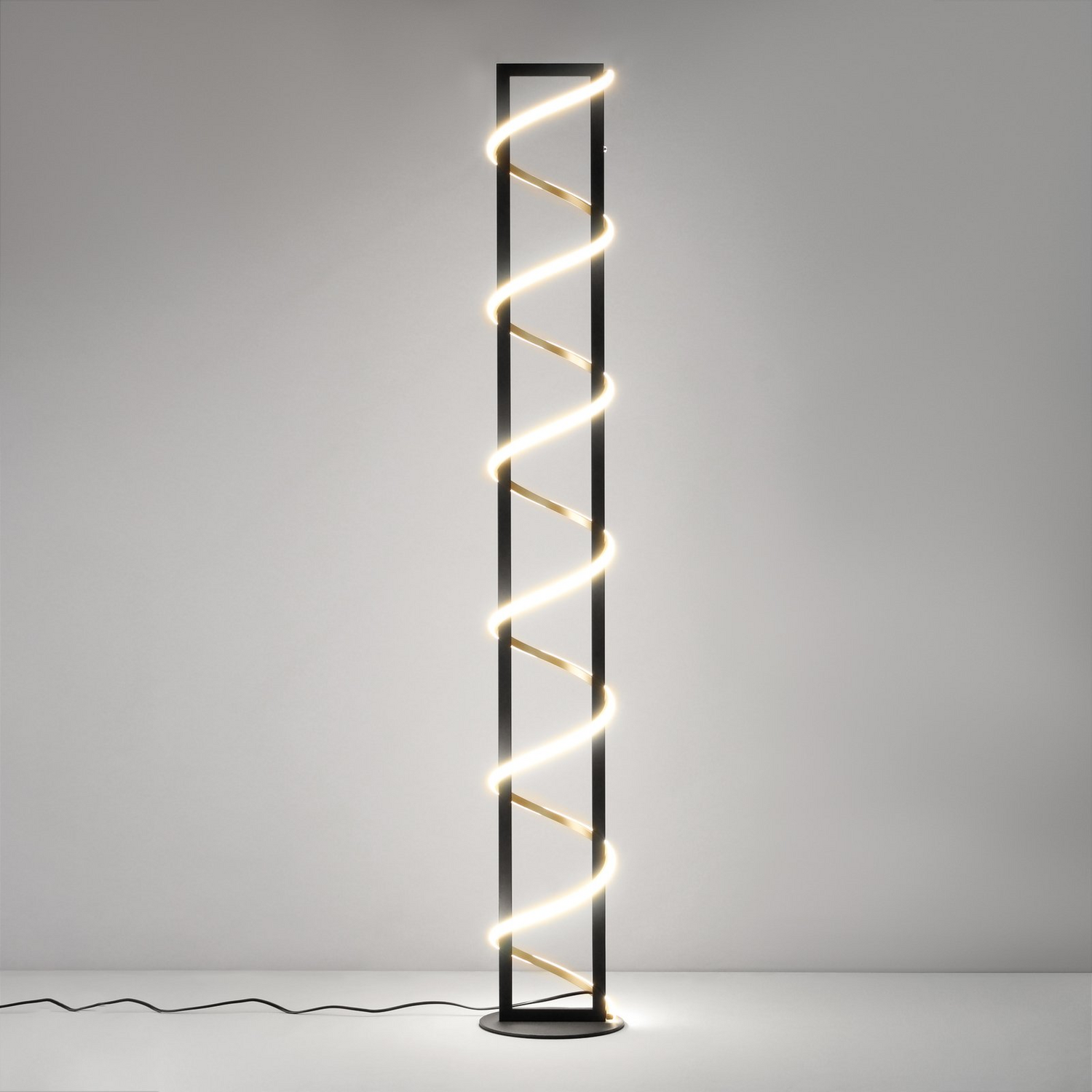 B-Ware Fischer & Honsel Led Stehleuchte Gwen Schwarz Gold Metall Cct 2 Dimmbar Lampe - 4003694405201