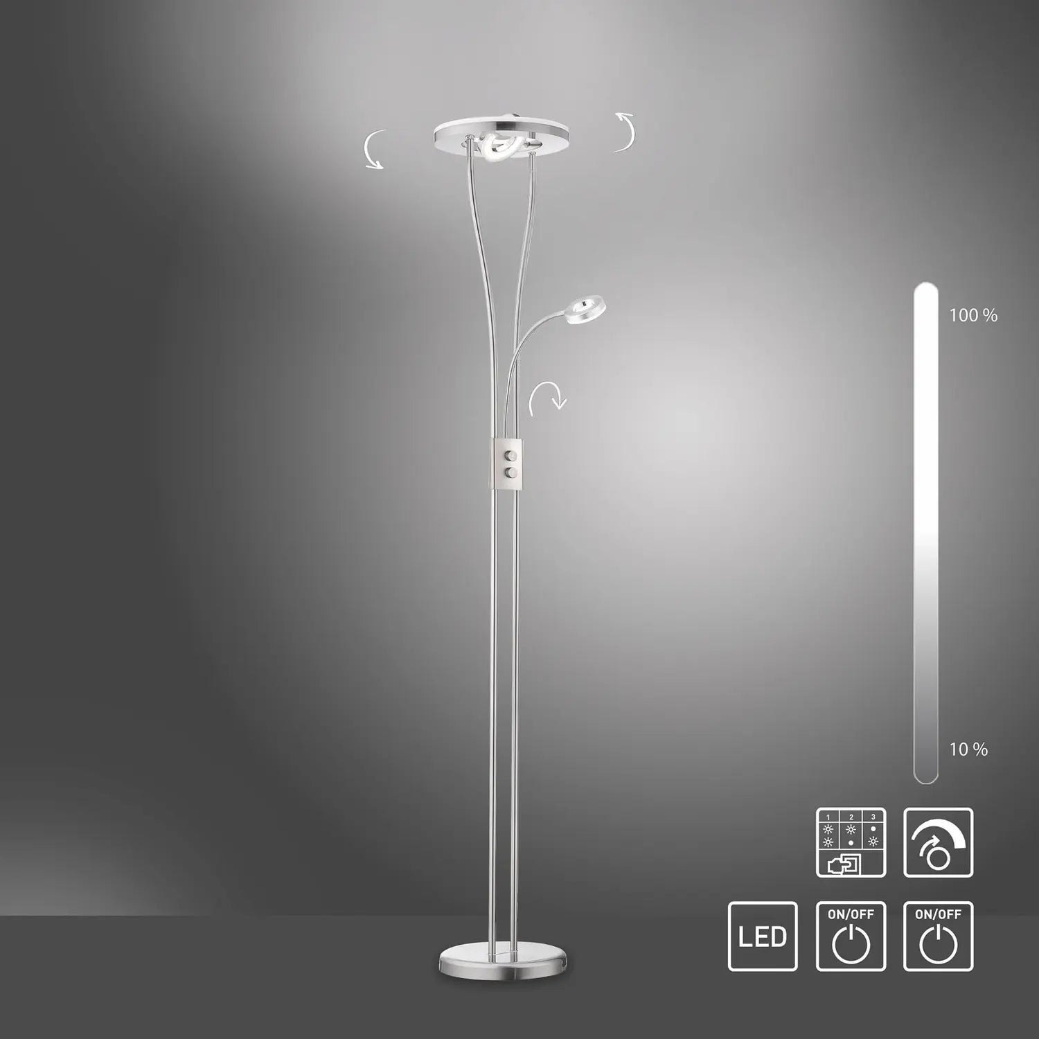 B-Ware Stehleuchte Stehlampe Beleuchtung Lampe Leuchte Licht Wohnzimmer Schlafzimm685 - 4043689916374