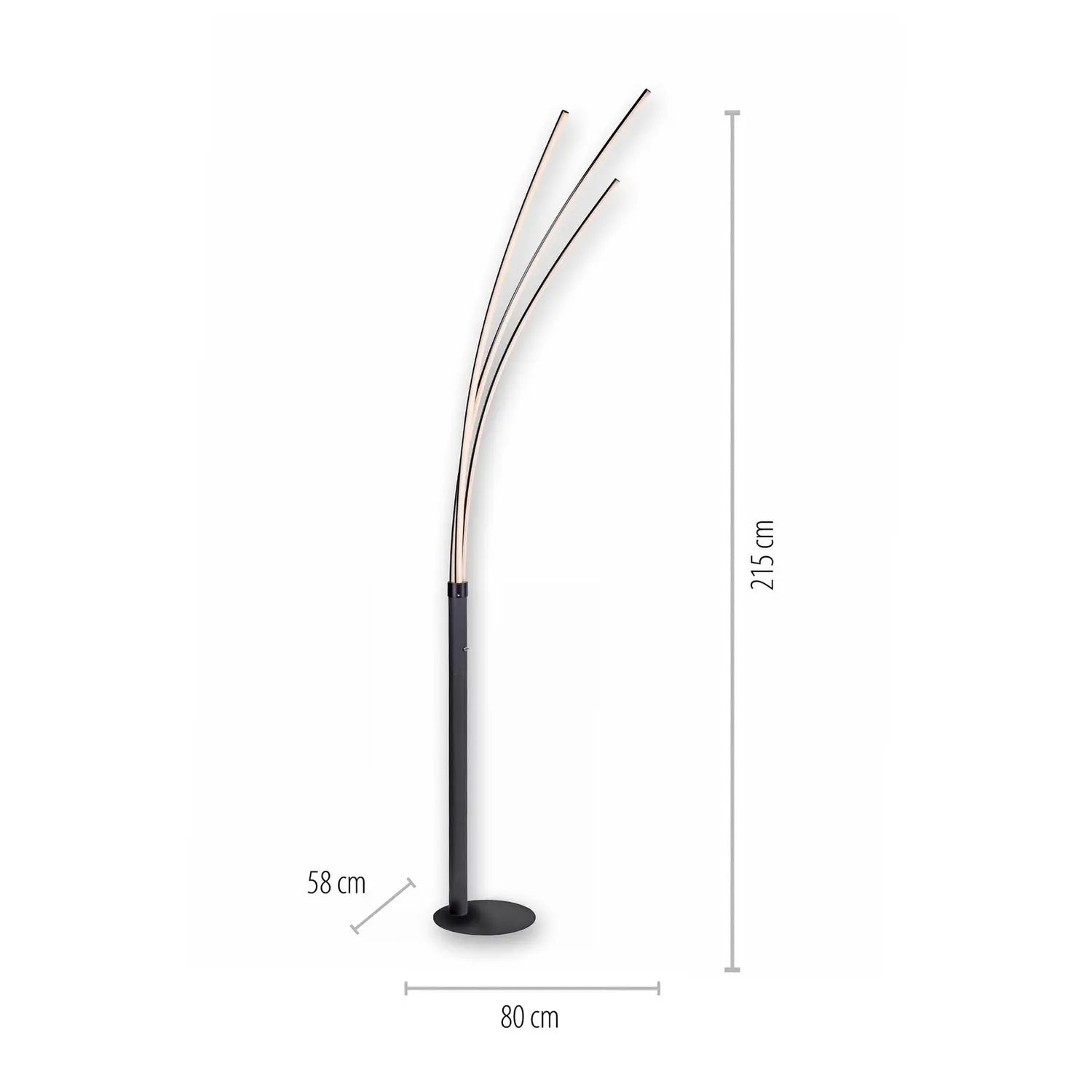B-Ware Just Light Led Stehleuchte Maja Dreiflammig Leuchte Stehlampe Leselampe Schw752 - 4043689976071